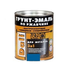 Грунт-эмаль синий 2л по ржавчине 3в1 DALI 10167