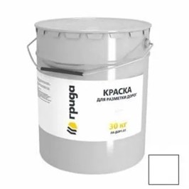 Краска АК-Дор 1,01 для разметки дорог, белая, 30кг, Грида 10491